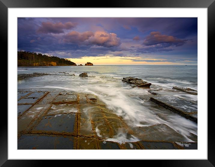 Flooded Pavement Framed Mounted Print by Mike Dawson