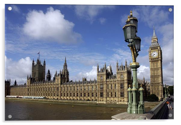House of Commons Acrylic by Tony Bates
