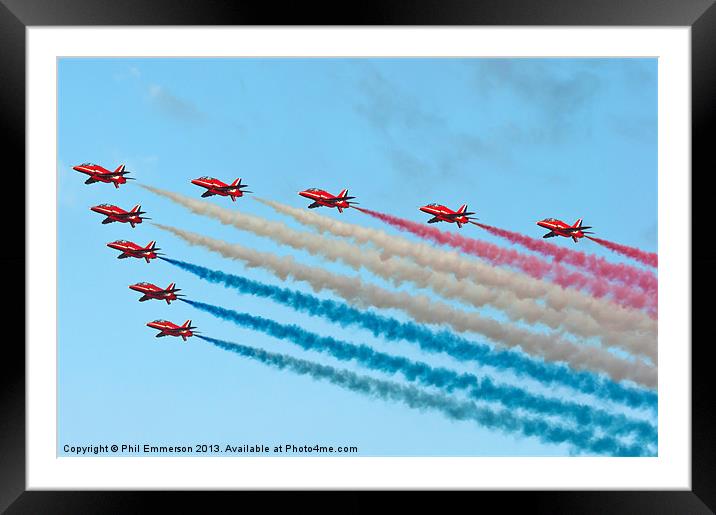 Red, White and Blue Framed Mounted Print by Phil Emmerson
