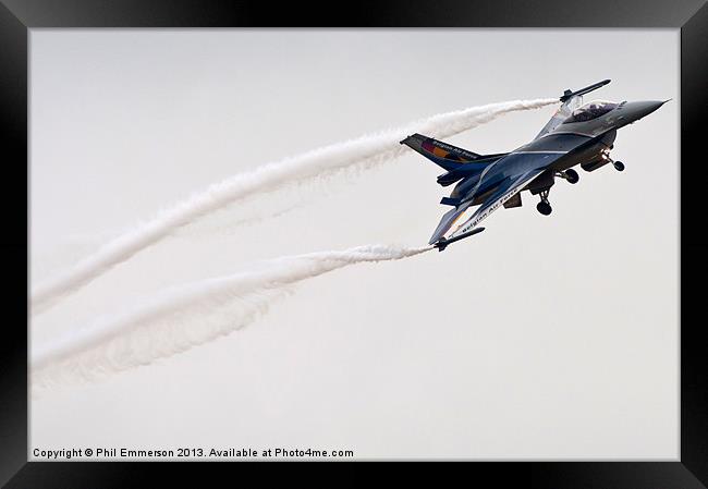 F16 Fighting Falcon Aircraft Framed Print by Phil Emmerson