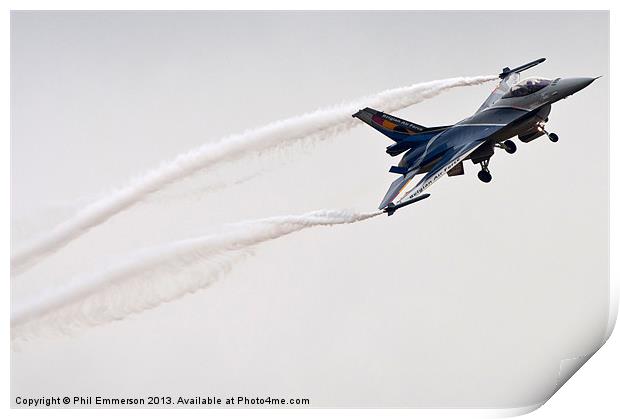 F16 Fighting Falcon Aircraft Print by Phil Emmerson