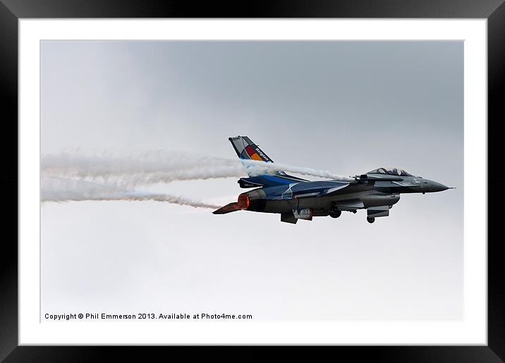 F16 Re-Heat Framed Mounted Print by Phil Emmerson