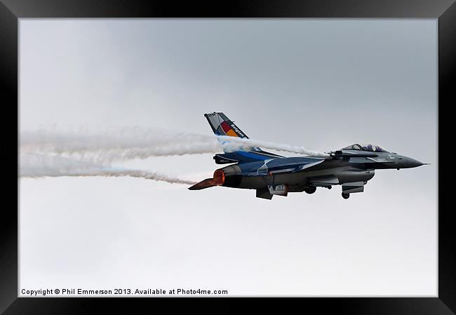 F16 Re-Heat Framed Print by Phil Emmerson