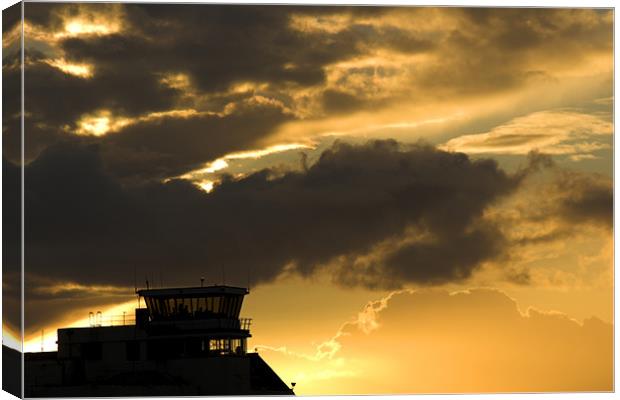 Waiting for the Last Flight Canvas Print by Malcolm McHugh
