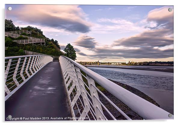 Three bridges to Runcorn Acrylic by Paul Madden