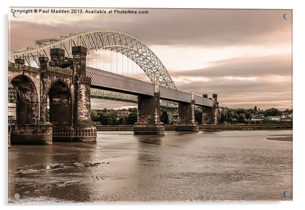 Runcorn bridge - Cheshire Acrylic by Paul Madden