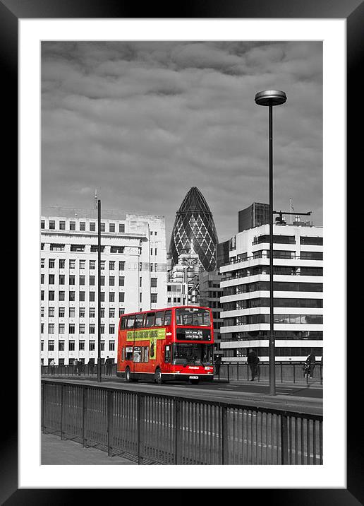 No.43 to London Bridge Framed Mounted Print by Malcolm McHugh