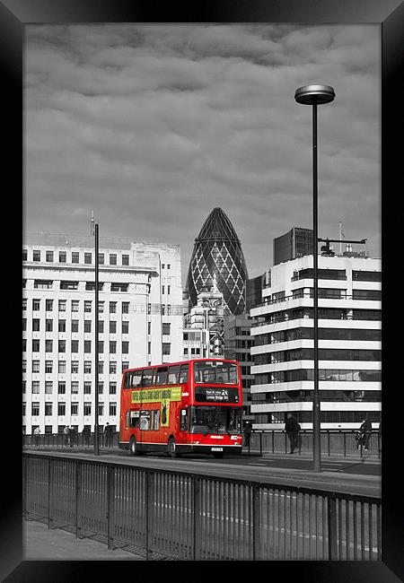 No.43 to London Bridge Framed Print by Malcolm McHugh