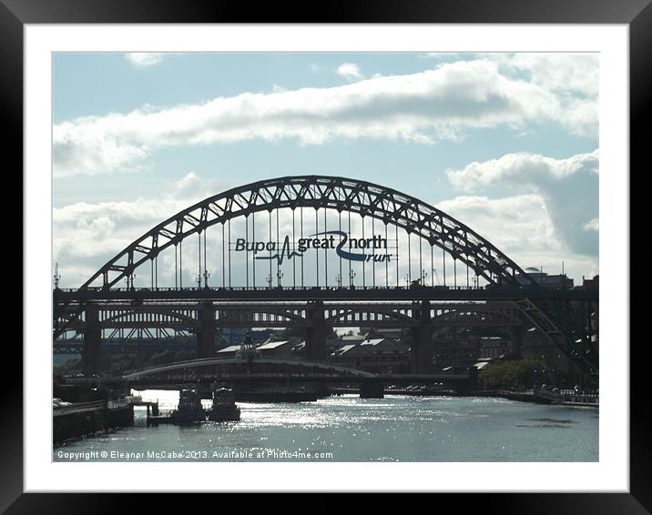 Looking Down The Tyne! Framed Mounted Print by Eleanor McCabe