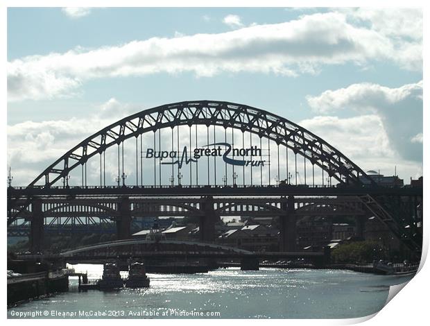 Looking Down The Tyne! Print by Eleanor McCabe