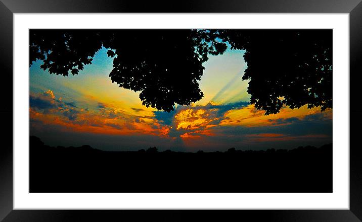 The Sun is Setting Framed Mounted Print by Tony Greer