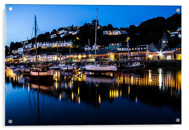 Looe Harbour and yachts Acrylic by Oxon Images