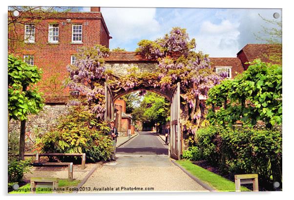 Wisteria Bower Winchester Acrylic by Carole-Anne Fooks