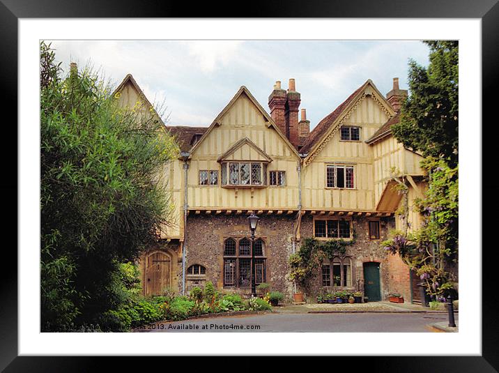 Houses at Winchester Framed Mounted Print by Carole-Anne Fooks