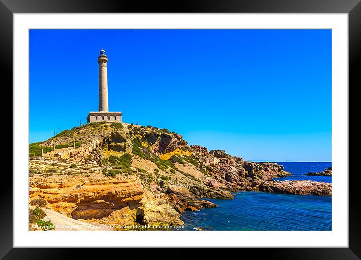 Cabo de Palos lighthouse on La Manga Framed Mounted Print by Dragomir Nikolov
