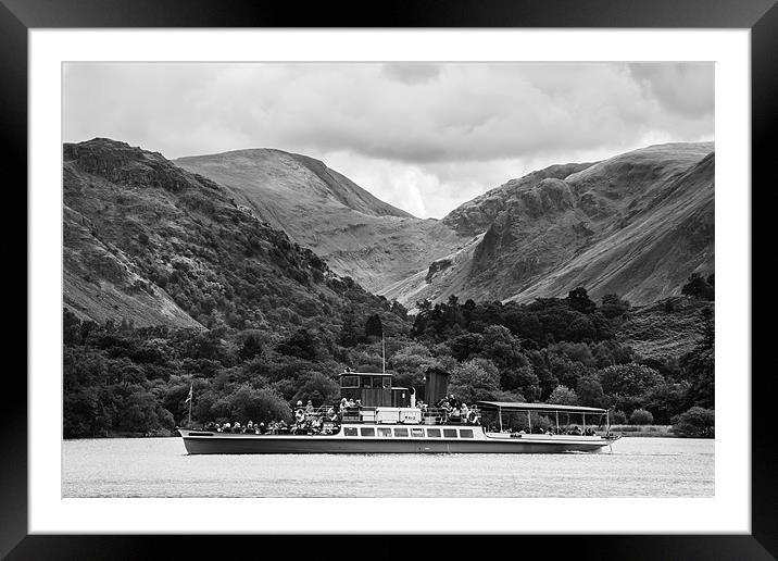 Coniston Steamer Framed Mounted Print by Sam Smith