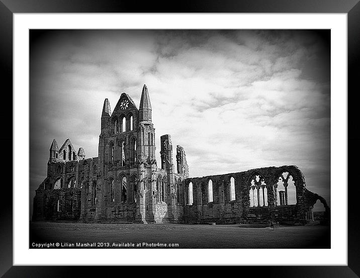 Whitby Abbey. Framed Mounted Print by Lilian Marshall