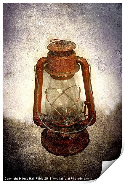 Vintage Lantern Print by Judy Hall-Folde