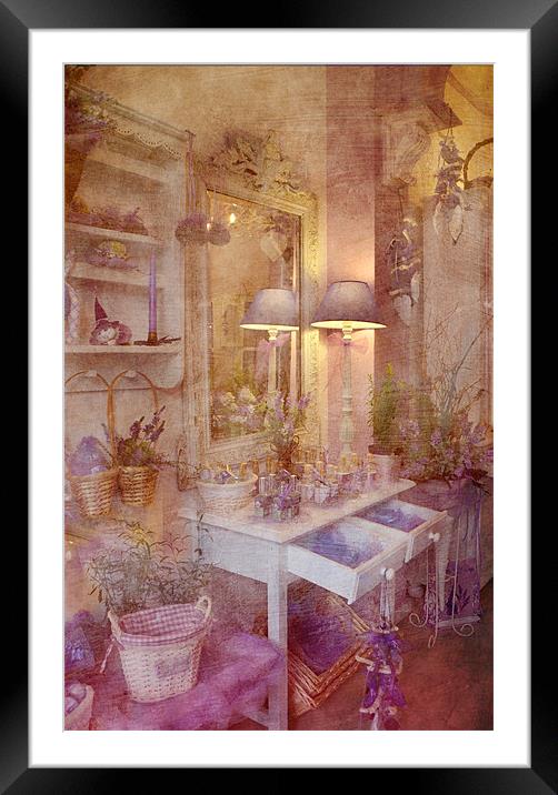 Delightful in Lavender Framed Mounted Print by Fine art by Rina