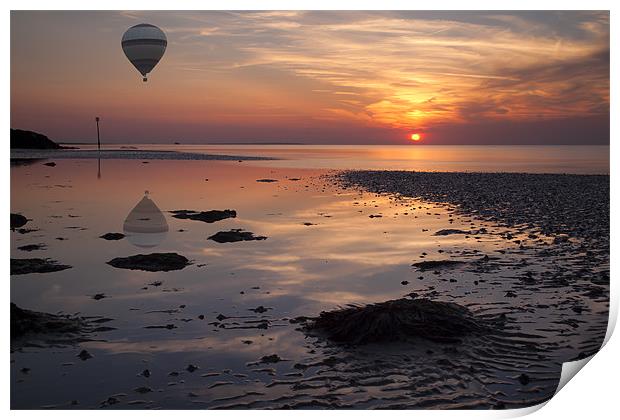 Floating at Sunset Print by Nigel Jones