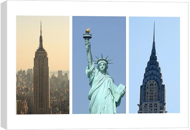 New York Tryptic Canvas Print by Philip Pound