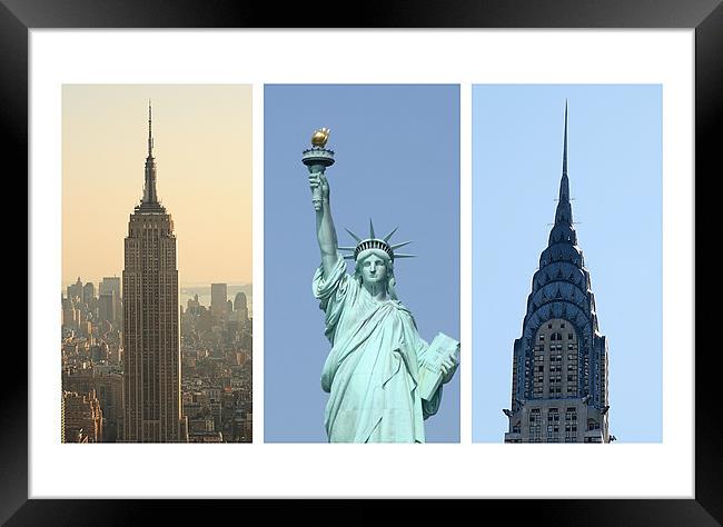 New York Tryptic Framed Print by Philip Pound