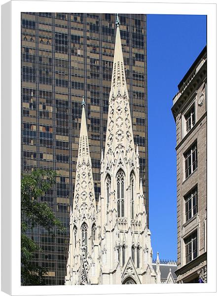 St Patricks Cathedral New York Canvas Print by Philip Pound