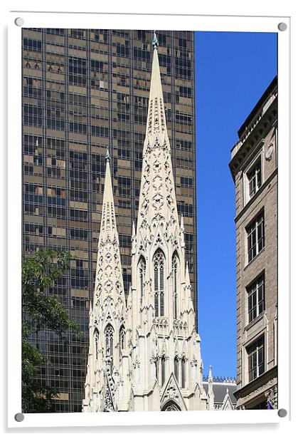 St Patricks Cathedral New York Acrylic by Philip Pound