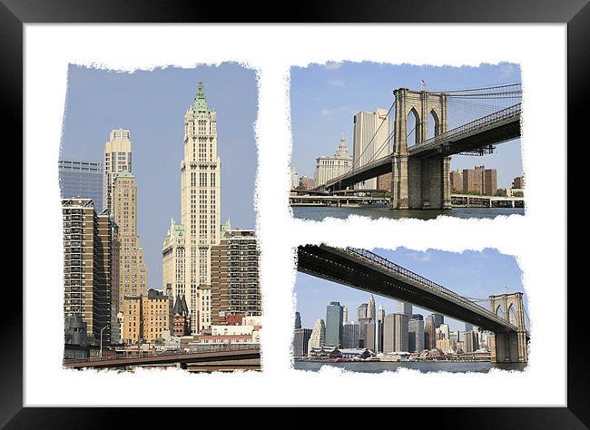 Brooklyn Bridge New York USA Framed Print by Philip Pound