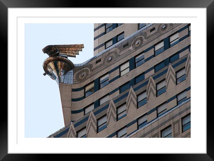 Chrysler Building Gargoyle New York Framed Mounted Print by Philip Pound