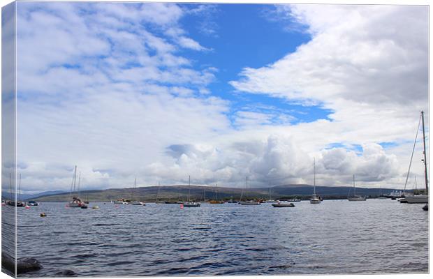 Clouds over Tobermory harbor Canvas Print by Christopher Price