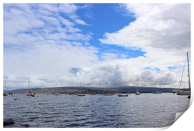 Clouds over Tobermory harbor Print by Christopher Price