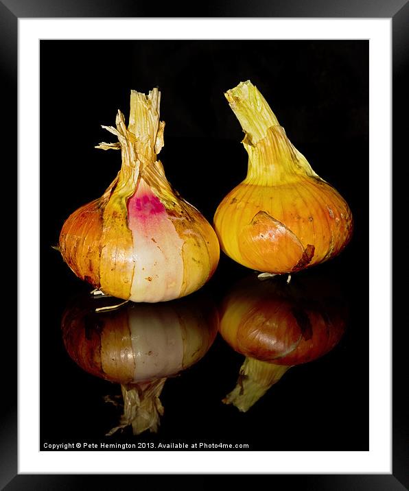 Onions Framed Mounted Print by Pete Hemington