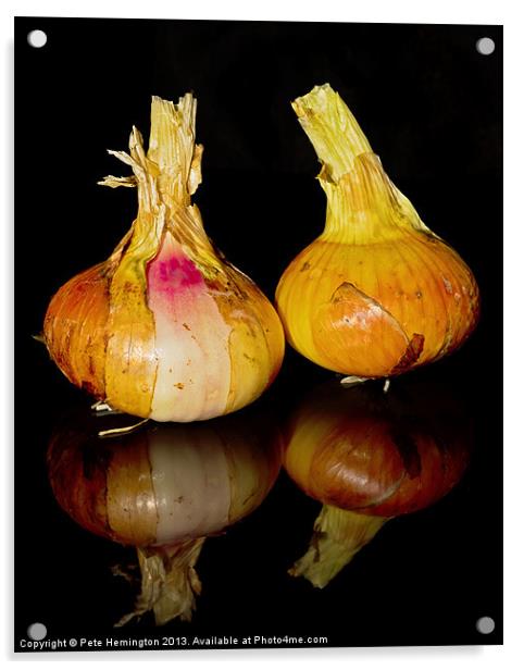 Onions Acrylic by Pete Hemington