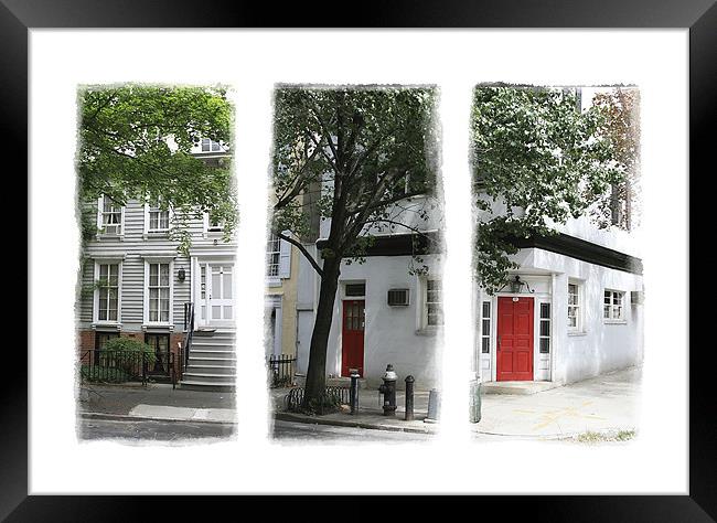 New York Greenwich Village Houses Framed Print by Philip Pound