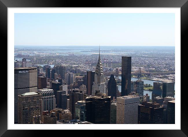 Chrysler Building from Empire State Framed Print by Philip Pound