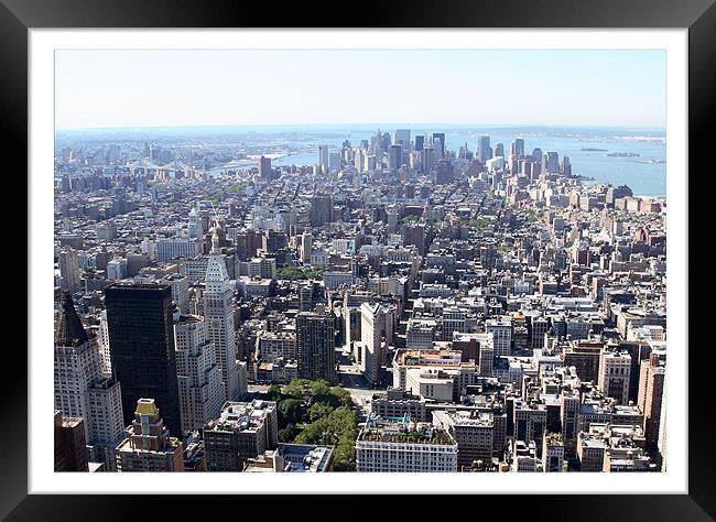 Lower Manhattan from Empire State Framed Print by Philip Pound
