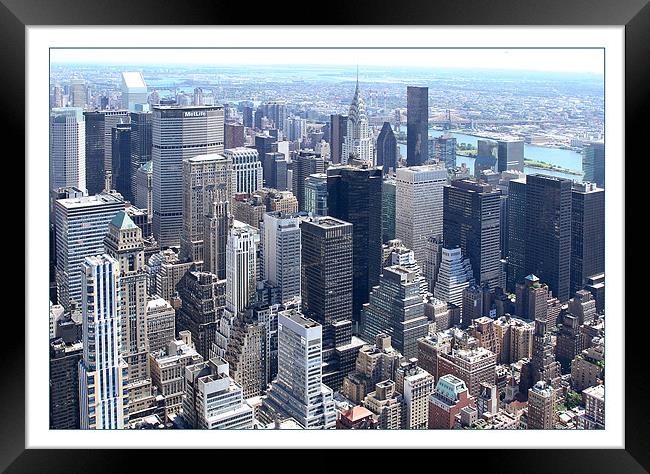 Manhattan from Empire State Building Framed Print by Philip Pound