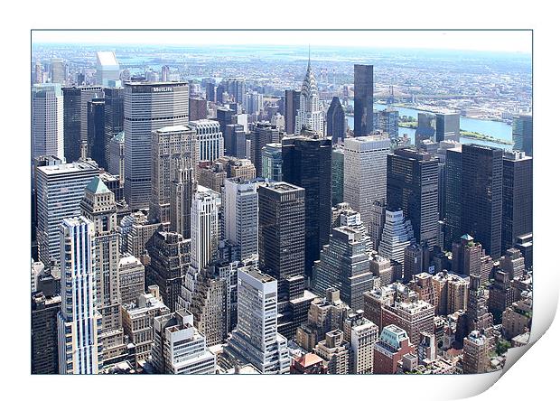 Manhattan from Empire State Building Print by Philip Pound