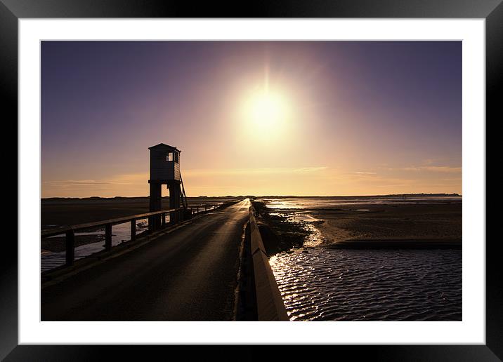 Holy Island Causeway Framed Mounted Print by Northeast Images