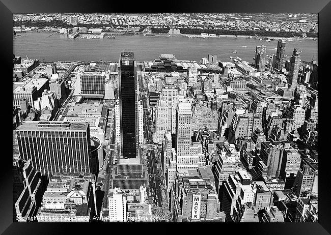 View from top Empire State Building Framed Print by Philip Pound