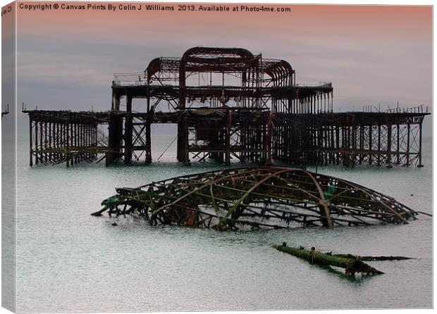 The West Pier Brighton Canvas Print by Colin Williams Photography