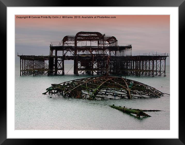 The West Pier Brighton Framed Mounted Print by Colin Williams Photography