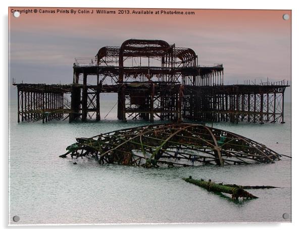 The West Pier Brighton Acrylic by Colin Williams Photography