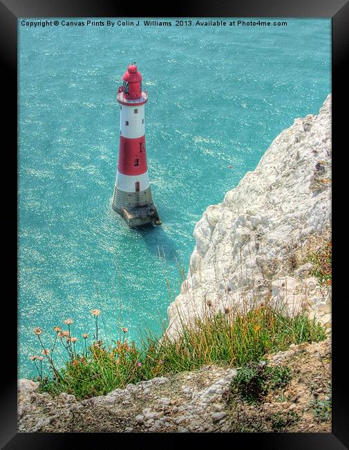 The Lighthouse From Beachy Head Framed Print by Colin Williams Photography