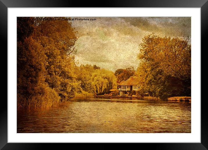 House By The River Framed Mounted Print by Julie Coe