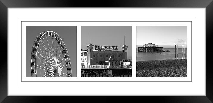 Brighton Old and New Framed Mounted Print by Malcolm McHugh