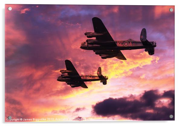 Lancaster Mission - Dawn Raid Acrylic by J Biggadike