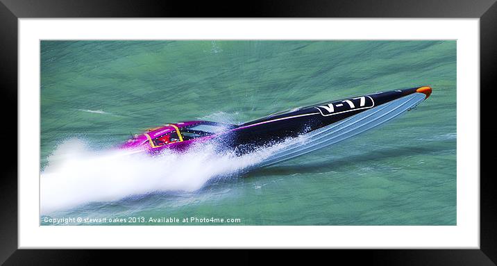 Powerboat Racing collection 4 Framed Mounted Print by stewart oakes