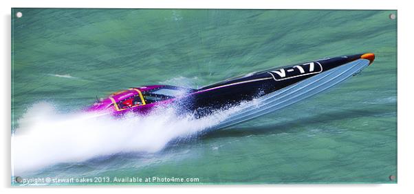Powerboat Racing collection 4 Acrylic by stewart oakes